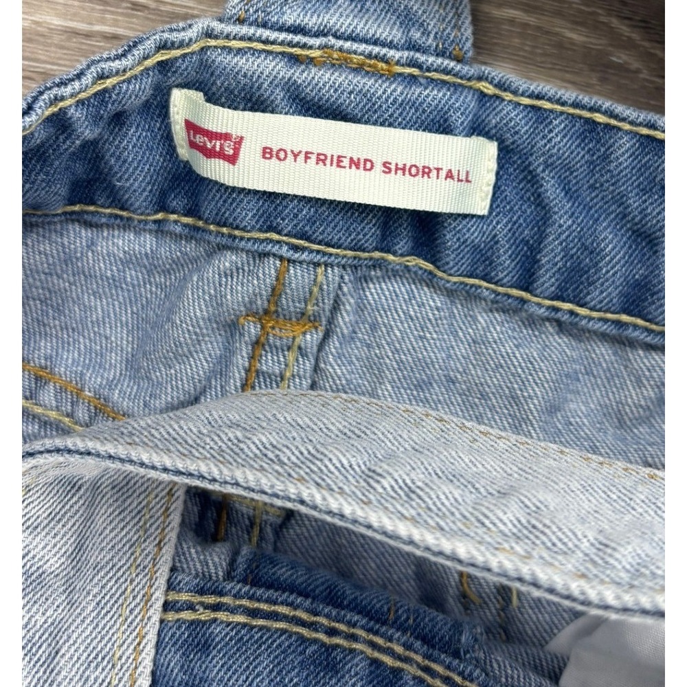 Levis Girls Boyfriend Shortall Light Wash Denim Overalls Size 14 Regular - Picture 3 of 4